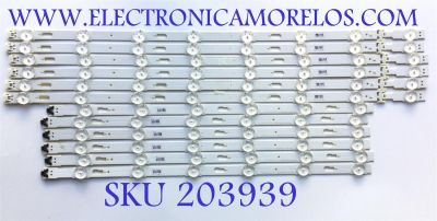 KIT DE LEDS PARA TV SAMSUNG ORIGINAL12 PIEZAS / NUMERO DE PARTE BN96-39659A / BN96-39660A / V5DU-550DCB-R1 / V5DU-550DCA-R1 / LM41-00135A / LM41-00136A / PANEL CY-WK055 / CY-GK055 / UN55KU / UN55MU / UE55KU / UA55KU / UE55M / MAS MODELOS EN DESCRIPCIÓN